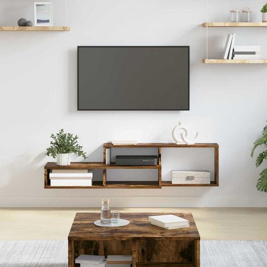 VidaXL TV-stand 120x25x28 5cm Bewerkt hout