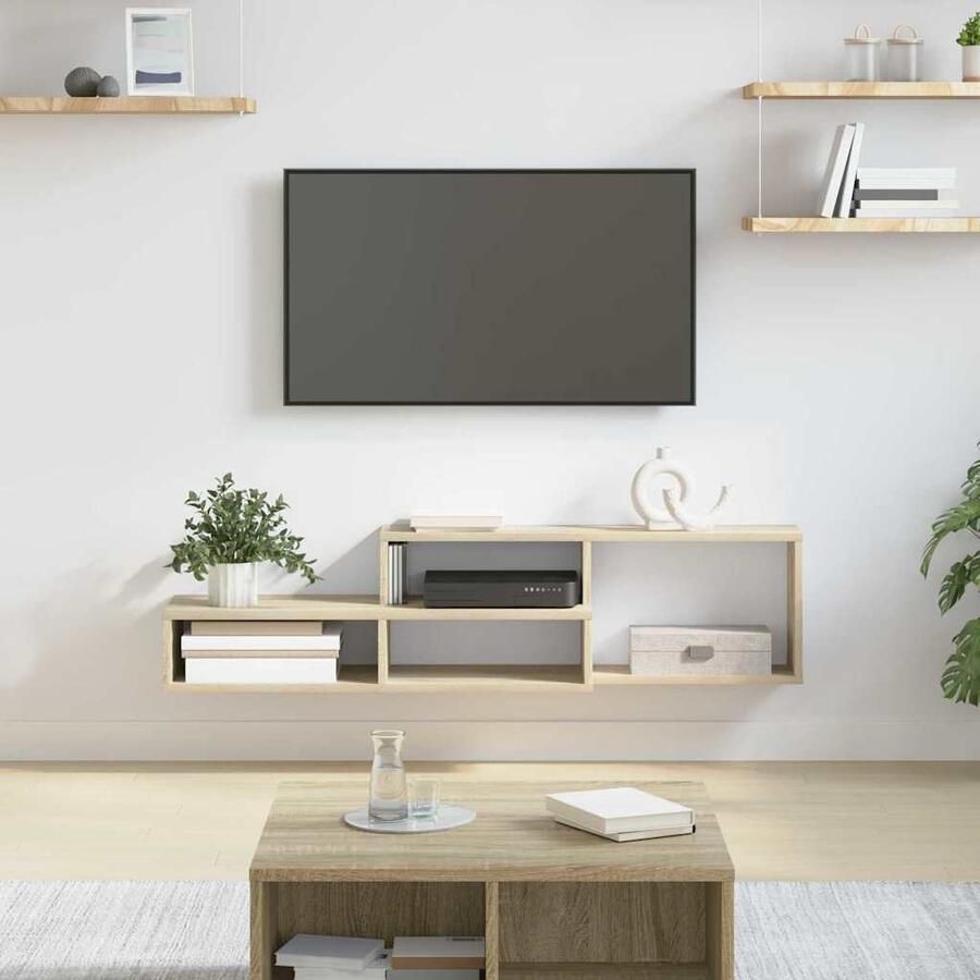 VidaXL TV-stand 120x25x28 5cm Bewerkt hout