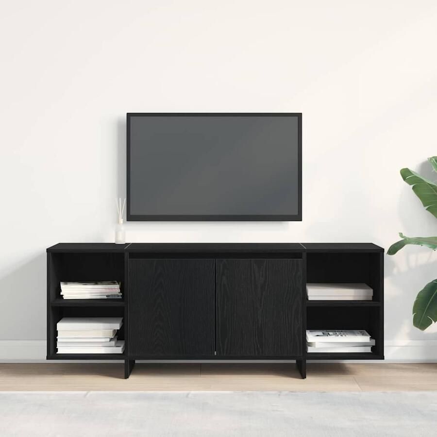 VidaXL TV-kast Zwart Eiken 120 x 30 x 40 5 cm Bewerkt hout