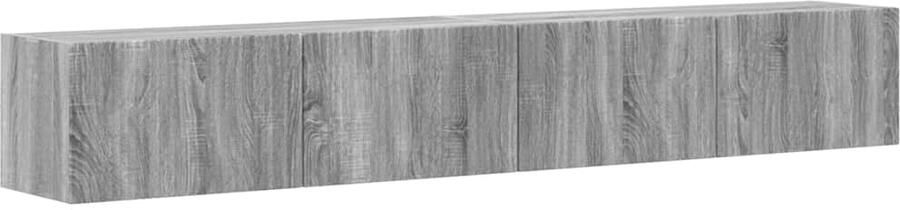 VidaXL TV Wandkast 2 pcs Grijs Sonoma 60 x 31 x 29.5 cm Bewerkt hout