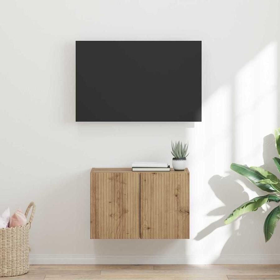 VidaXL TV-wandkast Artisan Eiken 59 5 x 31 x 40 cm Bewerkt hout