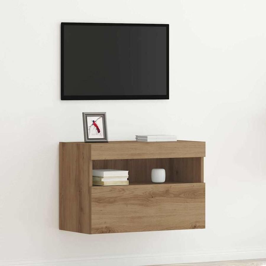 VidaXL TV Wandkast artisanaal eikenkleurig 60 x 30 x 40 cm