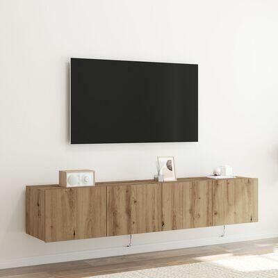 VidaXL TV Wandkast artisanaal eikenkleurig 80 x 35 x 31 cm