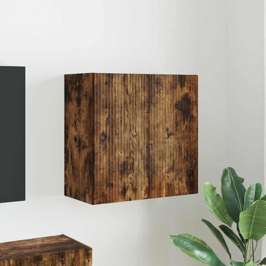 VidaXL TV-wandkast Gerookt eiken 59 5 x 31 x 60 cm Bewerkt hout