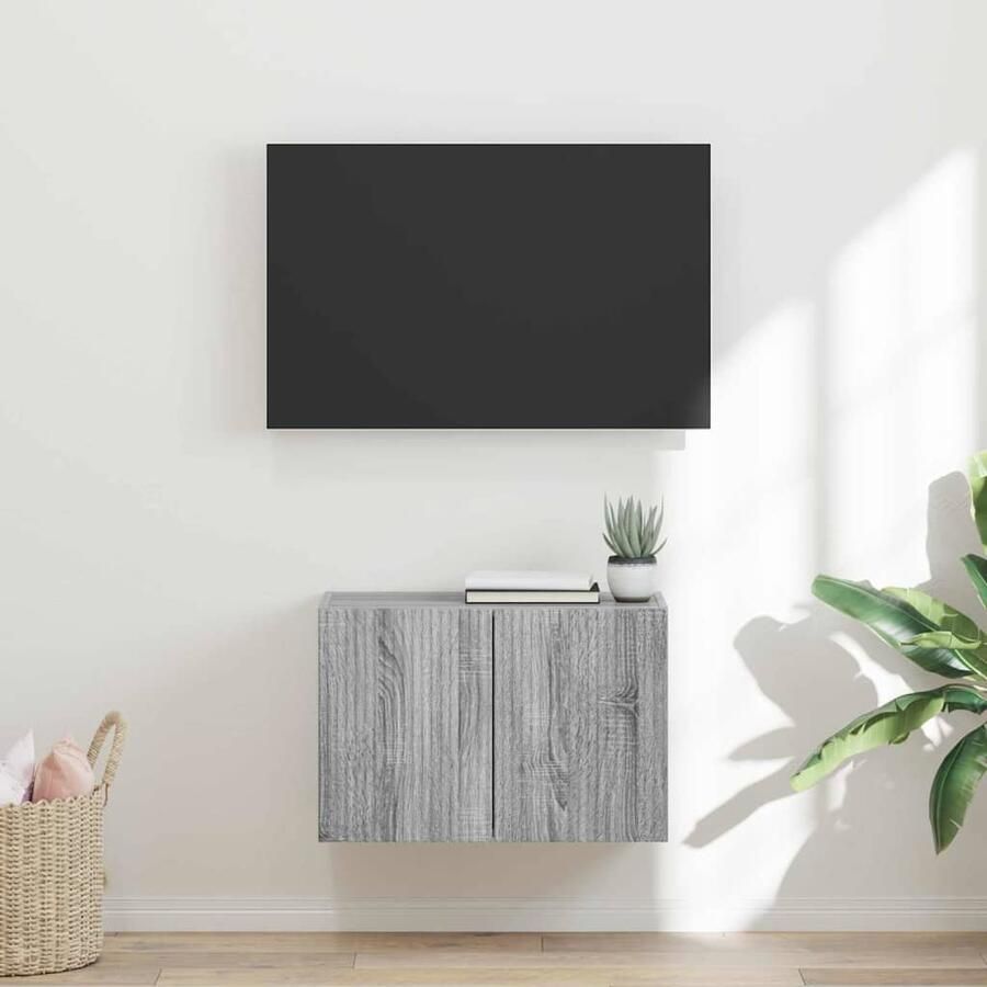 VidaXL TV-wandkast Grijs Sonoma 59 5 x 31 x 40 cm Bewerkt hout
