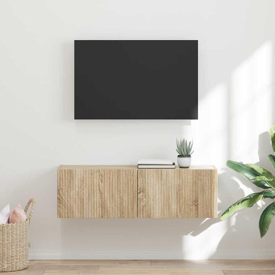 VidaXL TV Wandkast Sonoma 60 x 31 x 29.5 cm Bewerkt hout