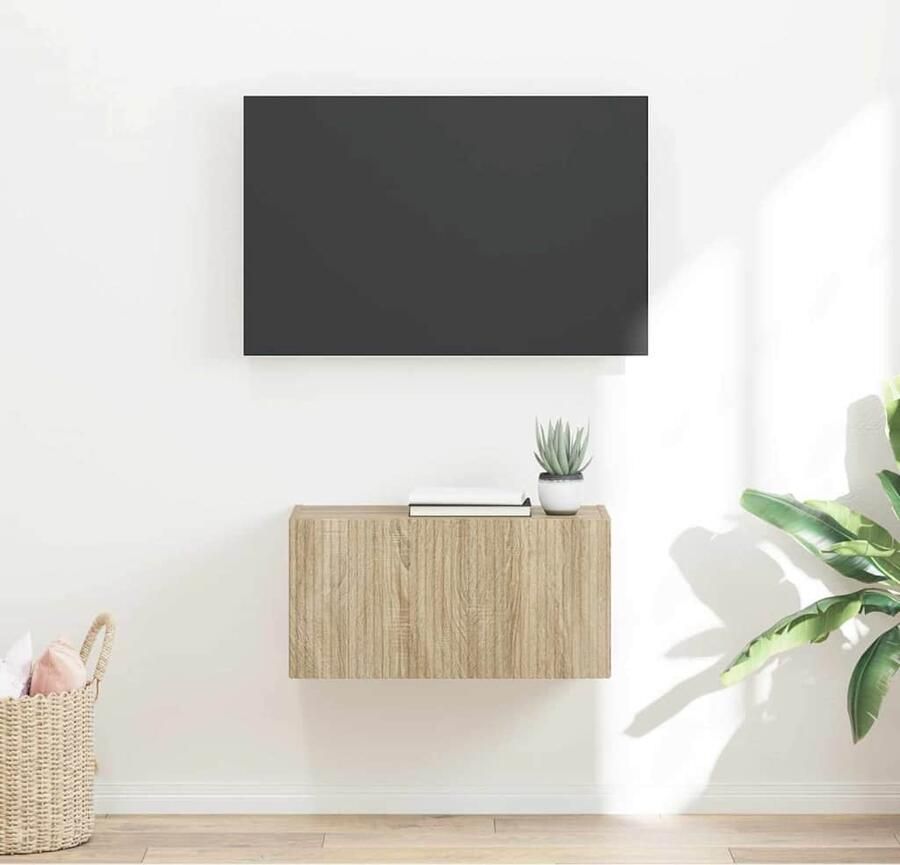 VidaXL TV Wandkast Sonoma 60 x 31 x 29.5 cm Bewerkt hout