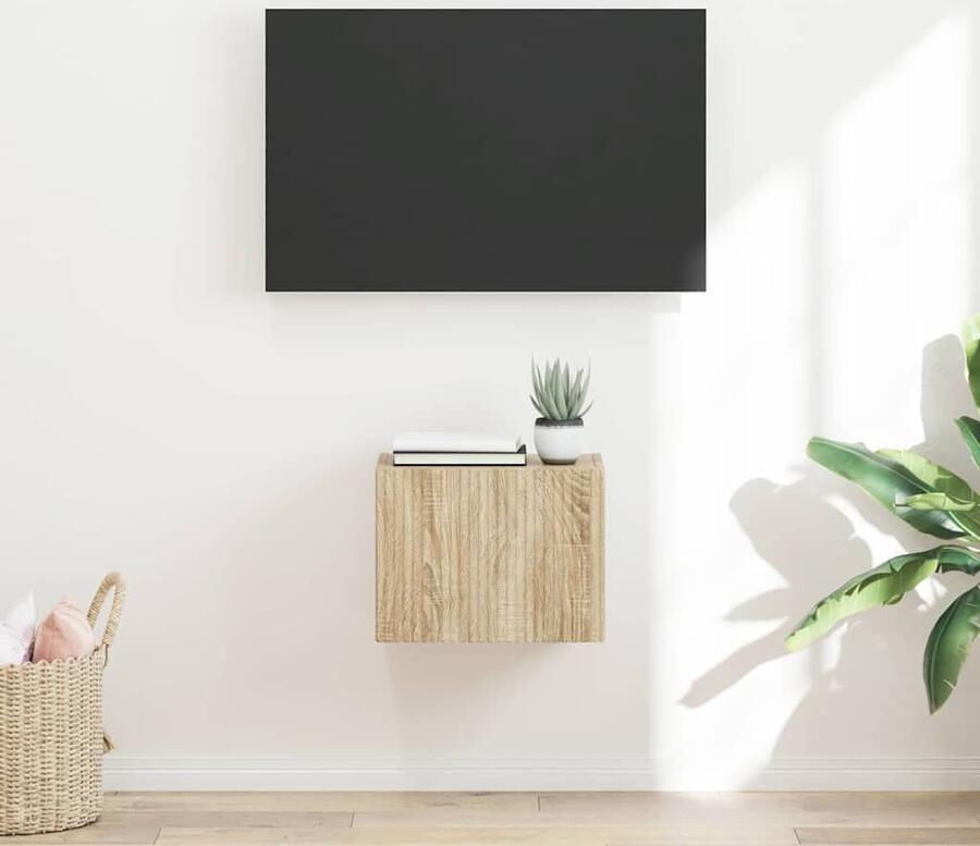 VidaXL TV Wandkast Sonoma 60 x 31 x 29.5 cm Bewerkt hout