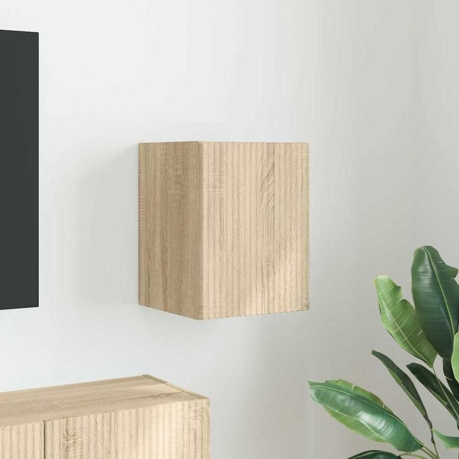 VidaXL TV Wandkast Wandgemonteerd Sonoma 30 x 31 x 40 cm Bewerkt hout