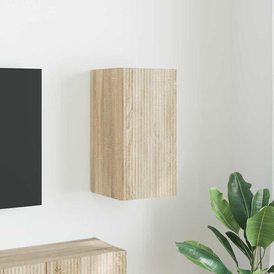 VidaXL TV Wandkast Wandgemonteerd Sonoma 30 x 31 x 60 cm Bewerkt hout
