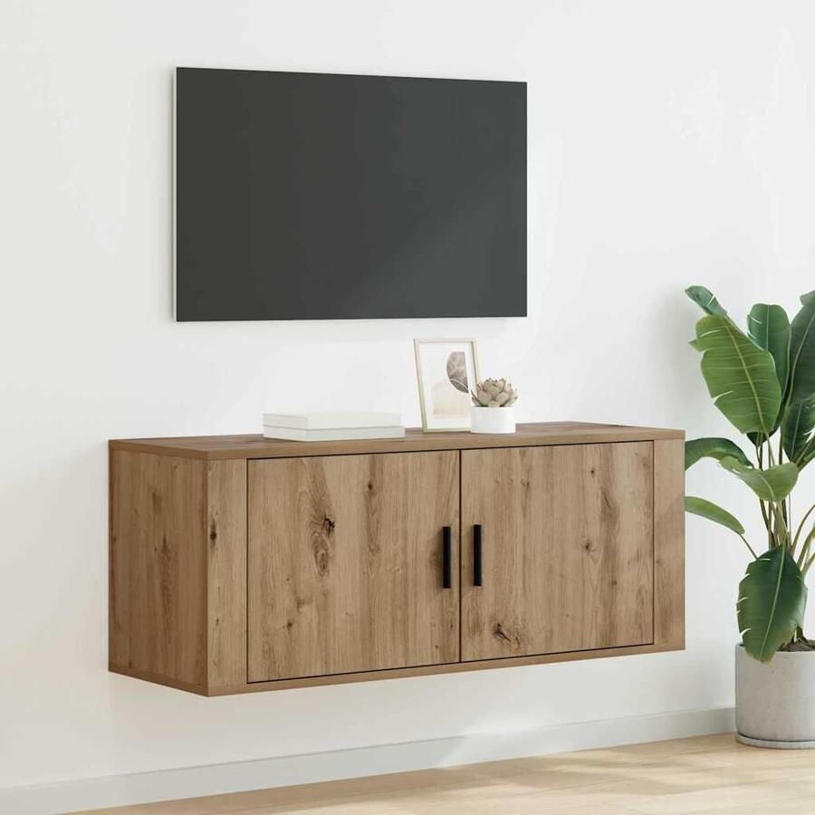 VidaXL Wandgemonteerde TV-kast Artisan Eiken 100 x 34 5 x 40 cm
