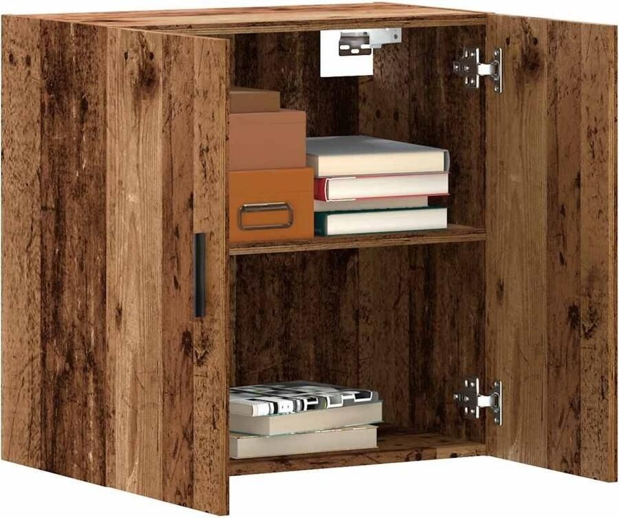 VidaXL Wandkast 60x31x60 cm bewerkt hout oud houtkleurig