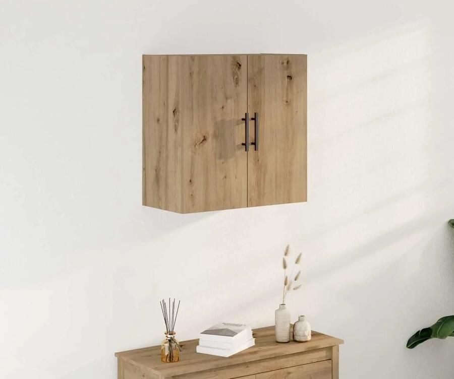 VidaXL Wandkast Artisan Eiken 60 x 31 5 x 60 cm Bewerkt hout