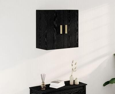 VidaXL Wandkast Zwart Eiken 60 x 30 x 60 cm Bewerkt hout
