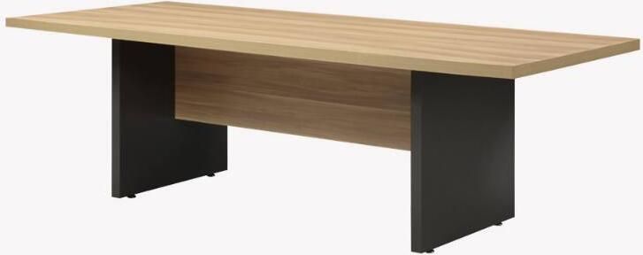 Schaffenburg ZENO directie vergadertafel vaste hoogte(75cm)met 240x120cm blad en licht noten antraciet kleurstelling