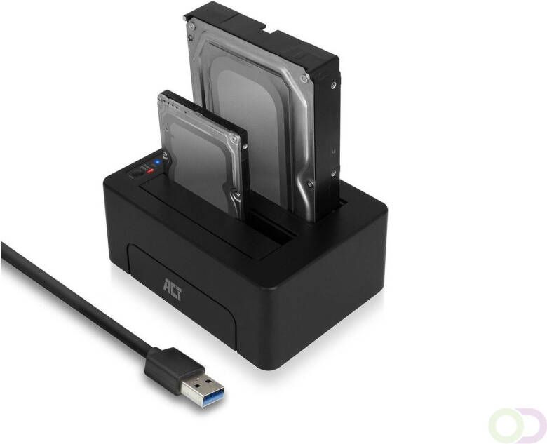 ACT AC1504 basisstation voor opslagstations USB 3.2 Gen 1 (3.1 Gen 1) Type-B Zwart (AC1504)