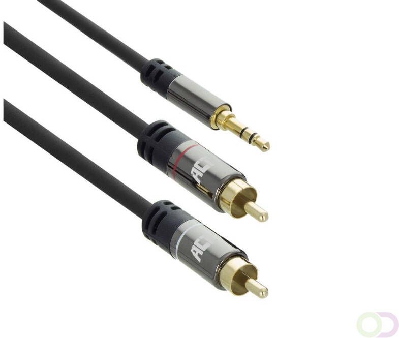 ACT AC3605 audio kabel 1 5 m 3.5mm 2 x RCA Zwart (AC3605)