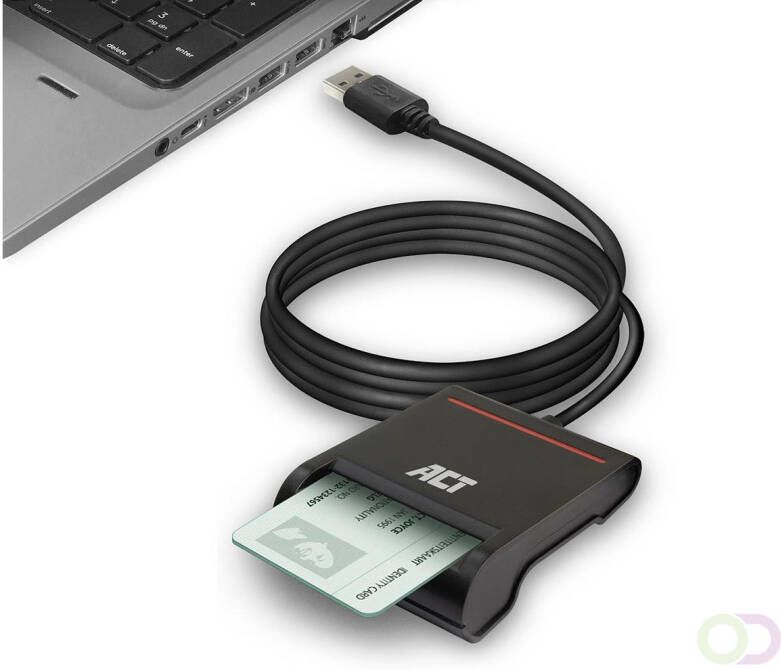 ACT AC6015 smart card reader Binnen USB 2.0 Zwart (AC6015)
