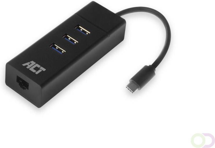 ACT AC6400 interface hub USB 3.2 Gen 1 (3.1 Gen 1) Type-C 5000 Mbit s Zwart (AC6400)