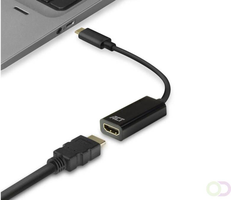 ACT AC7305 video kabel adapter 0 15 m USB Type-C HDMI Type A (Standaard) Zwart (AC7305)