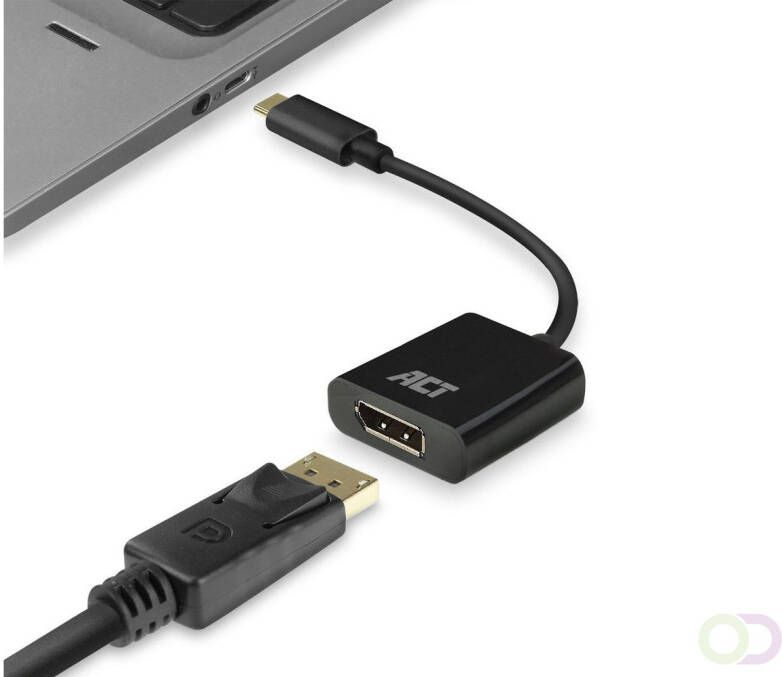 ACT AC7320 video kabel adapter 0 15 m USB Type-C DisplayPort Zwart (AC7320)