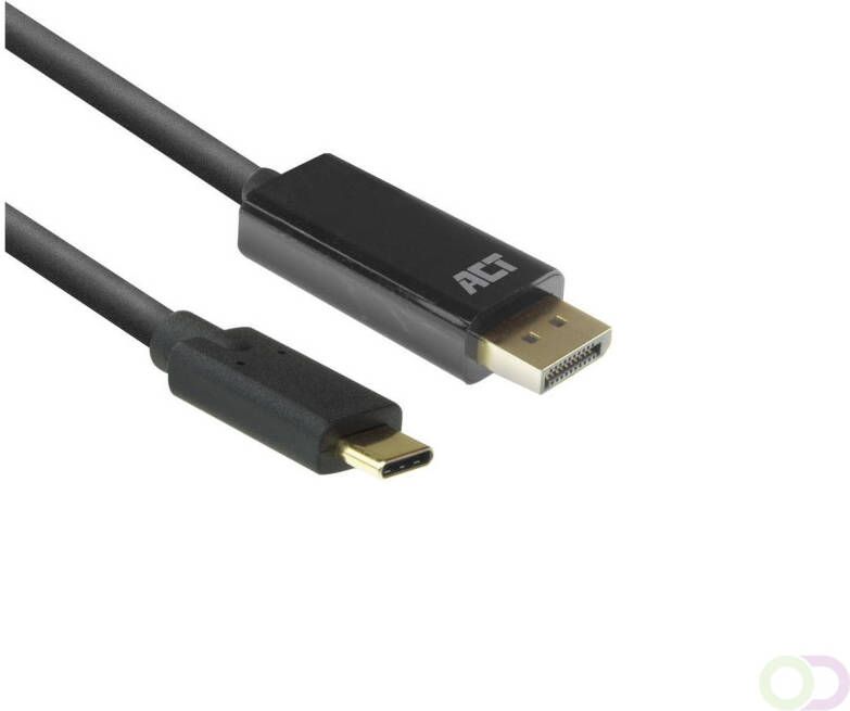 ACT AC7325 video kabel adapter 2 m USB Type-C DisplayPort Zwart (AC7325)