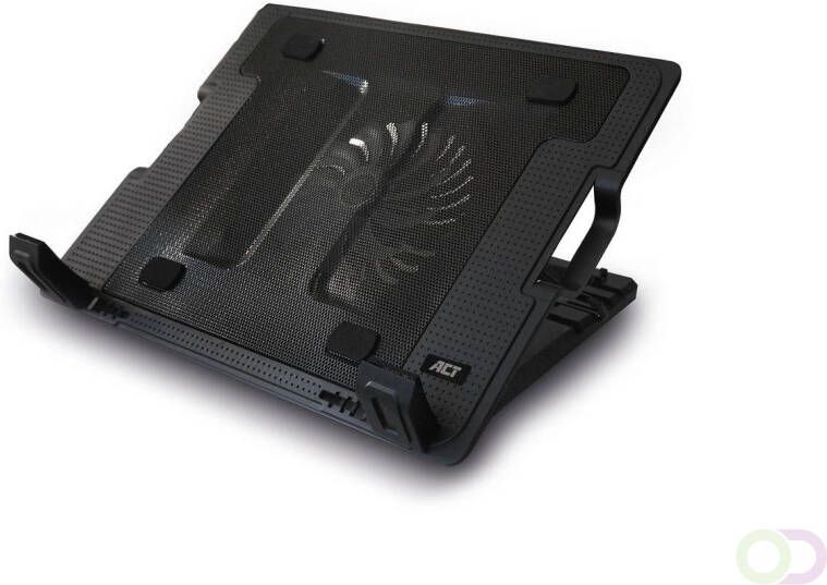ACT AC8110 notebook cooling pad 43 9 cm (17.3") 1000 RPM Zwart (AC8110)