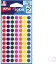 Agipa ronde etiketten in etui diameter 8 mm geassorteerde kleuren 385 stuks 77 per blad - Thumbnail 2