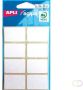 Agipa witte etiketten in etui ft 24 x 35 mm (b x h) 56 stuks 8 per blad - Thumbnail 1