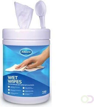Albiore desinfecterende wipes voor veelvuldig gebruik pak van 100 wipes