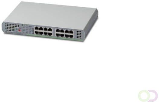 Allied Telesis 16 port 10 100 1000TX unmanaged switch with internal power supply EU Power Adapter