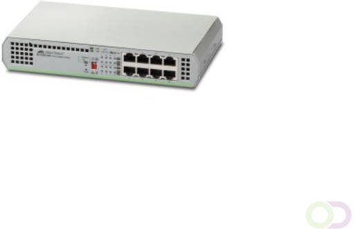 Allied Telesis 8 port 10 100 1000TX unmanaged switch with internal power supply EU Power Adapter