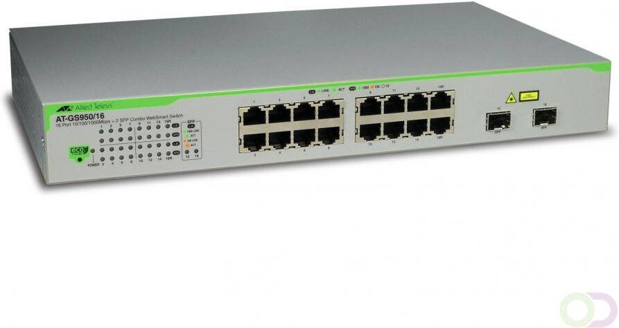 Allied Telesis AT-GS950 16-50 Managed L2 Gigabit Ethernet (10 100 1000) 1U Wit (990-003645-50)