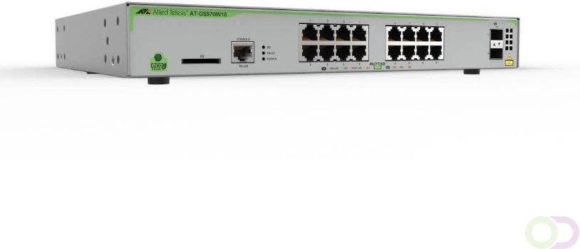 Allied Telesis AT-GS970M 18-50 Managed L3 Gigabit Ethernet (10 100 1000) 1U Grijs (990-005796-50)