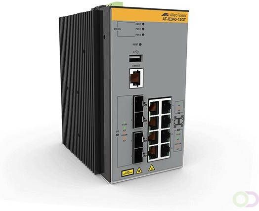 Allied Telesis AT-IE340-12GT-80 Managed L3 Gigabit Ethernet (10 100 1000) Grijs (990-007021-80)
