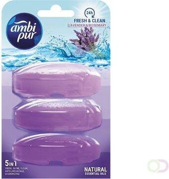 Ambi Pur Fresh en Shine vulling toiletblokje 3 x 165 ml - Foto 2