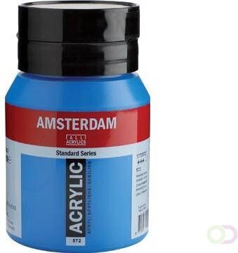 Amsterdam acrylverf flesje van 500 ml primair cyaan
