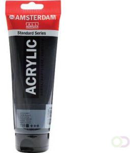 Acrylverf Talens amsterdam oxydezwart tube van 120 ml