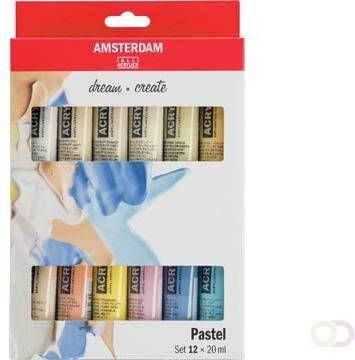 Amsterdam acrylverf tube van 20 ml etui van 12 stuks pastel