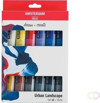 Amsterdam acrylverf tube van 20 ml etui van 12 stuks stedelijk landschap