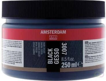 Amsterdam zwarte gesso fles van 250 ml