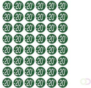 Apli Agipa Kortinglabel -20% groen pak van 192 stuks verwijderbaar