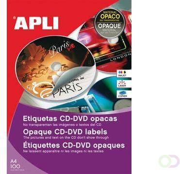 Apli etiketten voor CD DVD doos van 25 blad 50 etiketten Full size