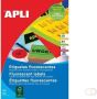 Apli fluorescerente etiketten 64 x 33 9 mm (b x h) geel - Thumbnail 2