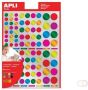 Apli Kids stickers cirkel blister met 624 stuks in geassorteerde metallic kleuren en groottes - Thumbnail 1