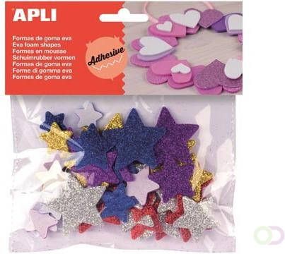 Apli Kids zelfklevende glitter sterren blister met 50 stuks