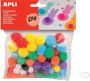 Apli pompons zakje met 78 stuks in geassorteerde kleuren - Thumbnail 2