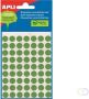 Apli ronde etiketten in etui diameter 10 mm groen 315 stuks 63 per blad (2054) - Thumbnail 1