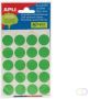 Apli ronde etiketten in etui diameter 19 mm groen 100 stuks 20 per blad(2066 ) - Thumbnail 2