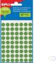 Apli ronde etiketten in etui diameter 8 mm groen 288 stuks 96 per blad (2047) - Thumbnail 1